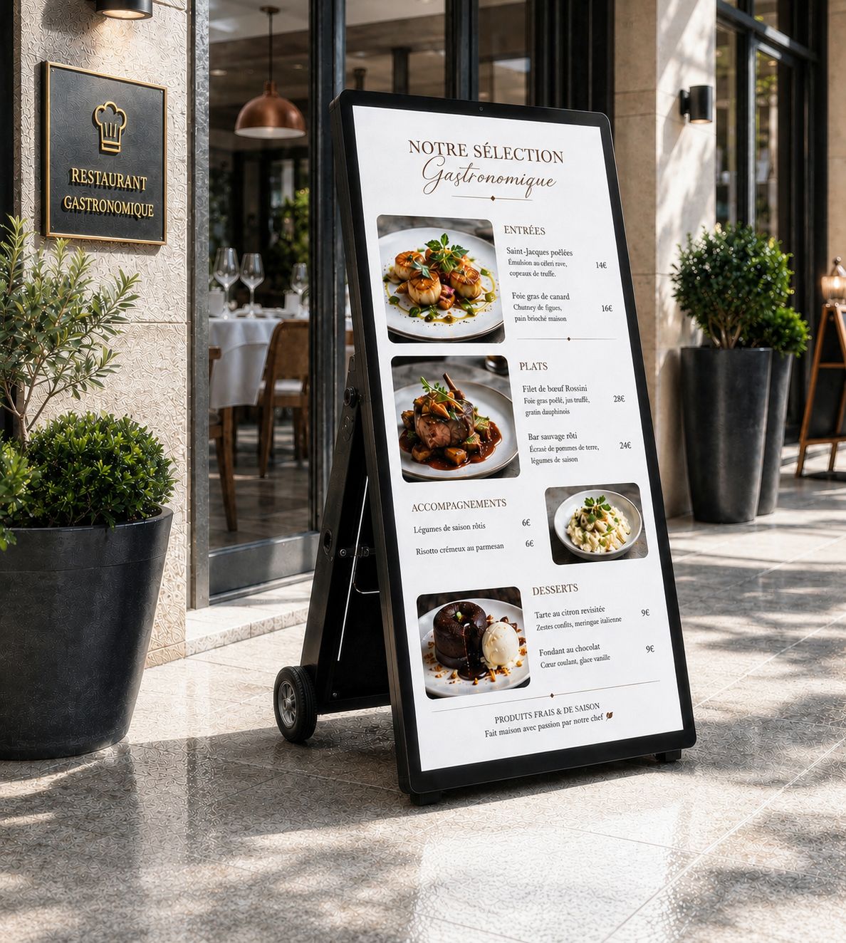 Chevalet restaurant gastronomique jour